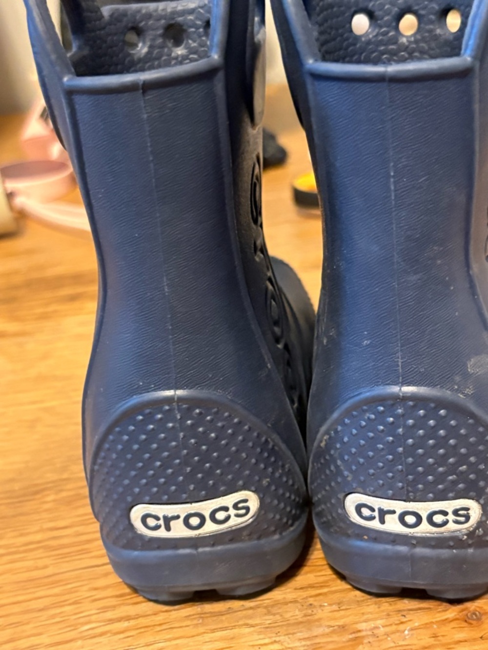 CROCS Kids Navy Blue Rain Boots